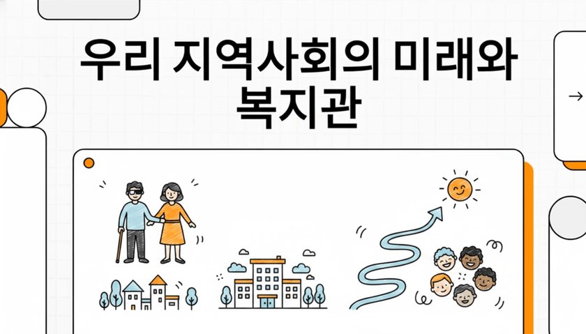 우리 지역사회의 미래와 복지관 영상 표지